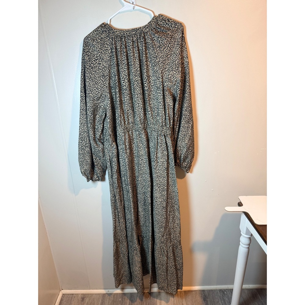 NWOT A new day Tan Leopard Print Maxi Dress - Picture 8 of 9